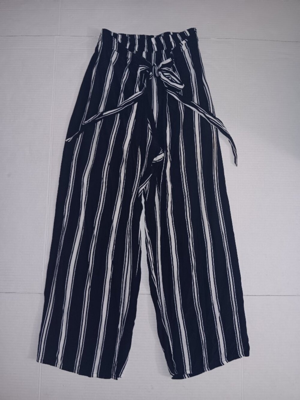 FAITHFULL OPEN SLIT LEG STRIPED BIKINI BOTTOM SWIM PANTS COVER-UP